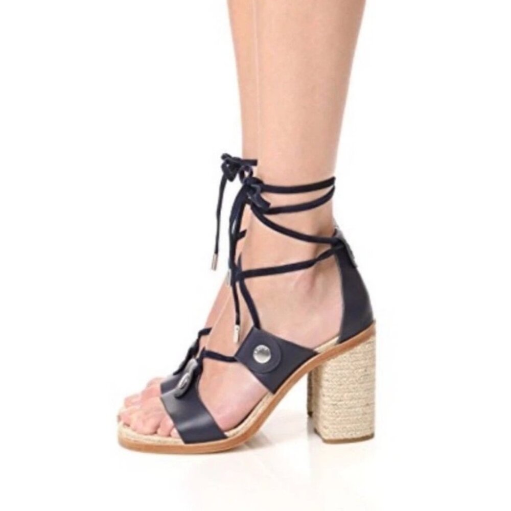 Rag & Bone Eden Leather Lace-Up Block Heel Sandal… - image 3